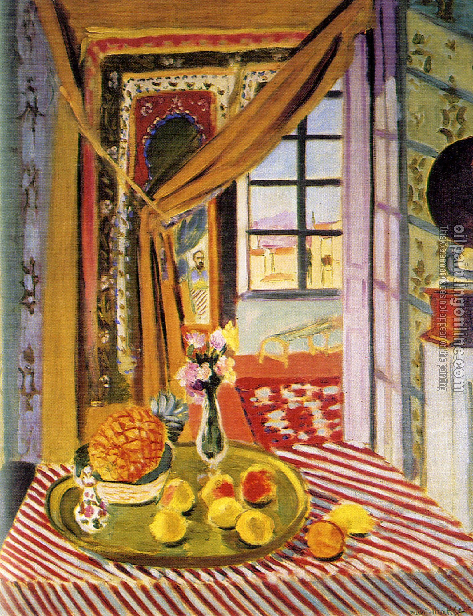 Matisse, Henri Emile Benoit - interior with a phonograph